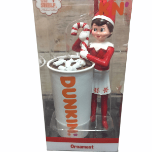 Dunkin Donuts Girl Elf with Hot Chocolate Ornament