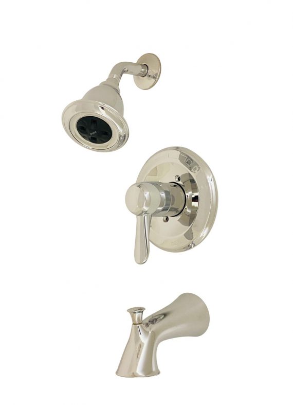 delta-t14438-h2o-lahara-1-handle-1-spray-tub-and-shower-faucet-trim-kit-in-chrome-featuring-h2okinetic-valve-not-included