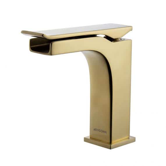 Dyconn Kai Single-Hole VS1H28A-BR Single-Handle Bathroom Faucet in Brass