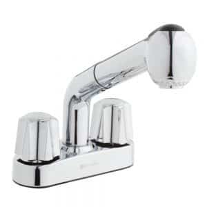 Glacier Bay 886 323 4 in. Centerset 2-Handle Pull-Out Sprayer Laundry Faucet in Chrome