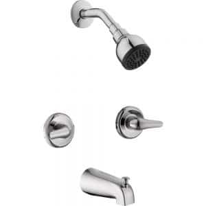 Glacier Bay Aragon 2-Handle 1002 910 927 1-Spray Tub and Shower Faucet in Chrome (Valve Included)