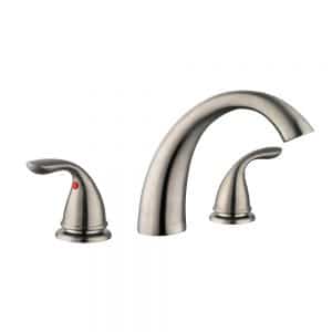 Glacier Bay Builders 816 117 2-Handle Deck-Mount Roman Tub Faucet in Brushed Nickel
