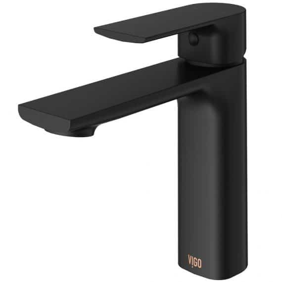 VIGO Davidson VG01043MB Single Hole Single-Handle Bathroom Faucet in Matte Black
