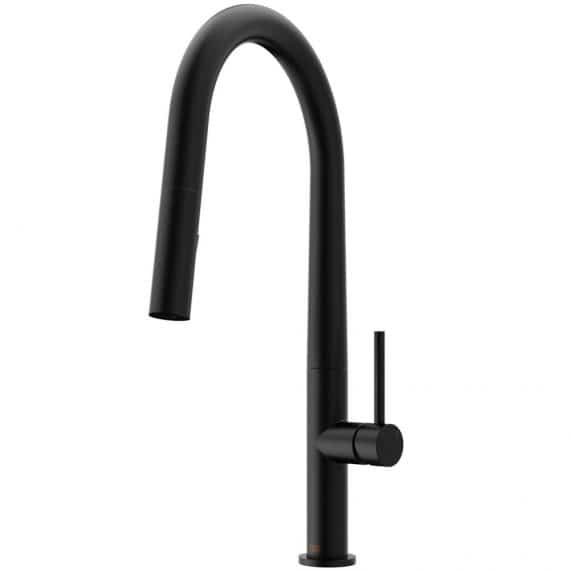 VIGO Greenwich VG02029MB Single-Handle Pull-Down Sprayer Kitchen Faucet in Matte Black