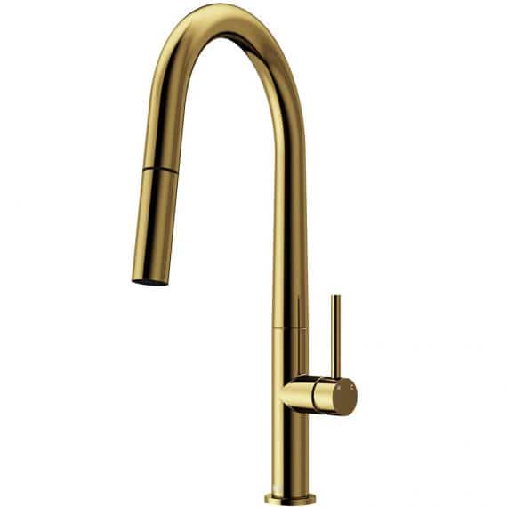 VIGO Greenwich VG02029MG Single-Handle Pull-Down Sprayer Kitchen Faucet in Matte Gold