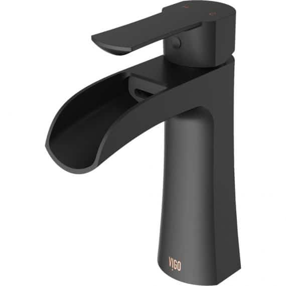 VIGO Paloma VG01041MB Single Hole Single-Handle Bathroom Faucet in Matte Black
