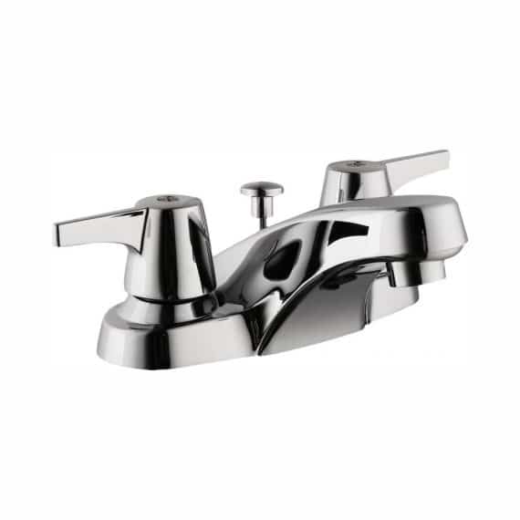 Glacier Bay Aragon 1002 974 548 4 in. Centerset 2-Handle Low-Arc Bathroom Faucet with Pop-Up Drain in Chrome
