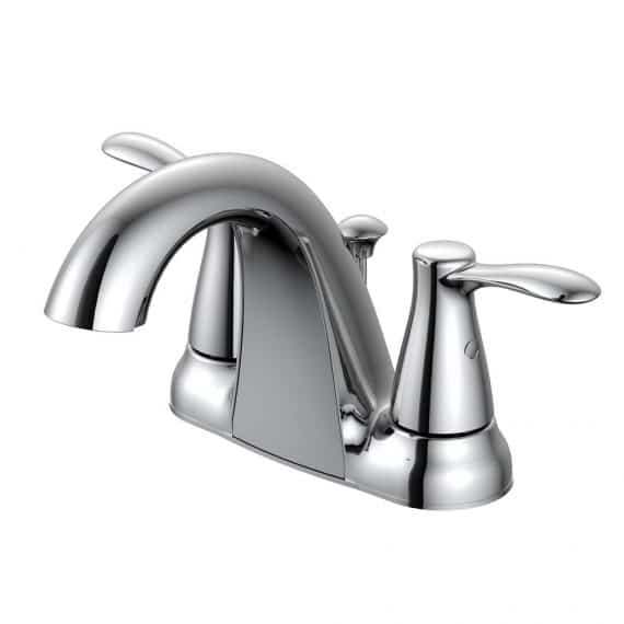 Glacier Bay Gable 192 981 4 in. Centerset 2-Handle Mid-Arc Bathroom Faucet in Chrome