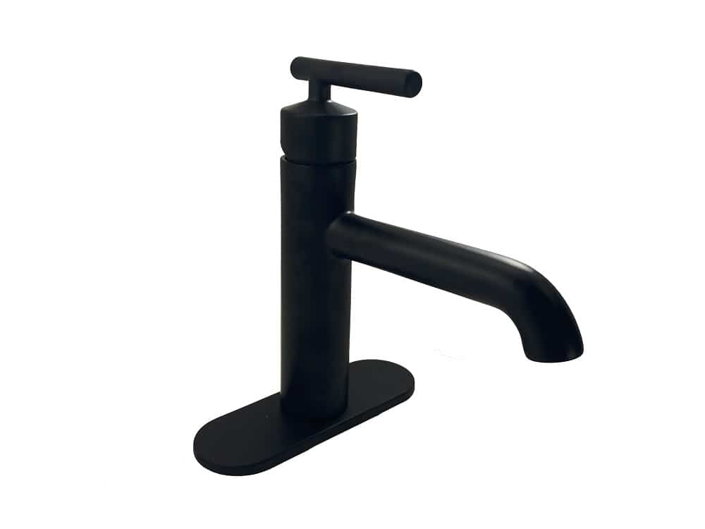 One Hole Faucet Moen 6145BL Gibson Matte Black one Handle 