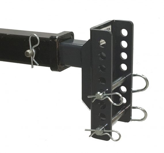 Shocker XR Adjustable Ball Mount Base Frame Only with Pins – 12000 lbs +4″ of rise to -4″ of drop