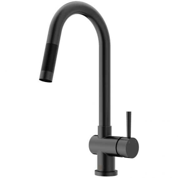 VIGO Gramercy VG02008MB Single-Handle Pull-Down Kitchen Faucet in Matte Black