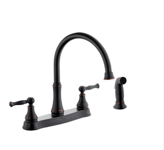 Glacier Bay Fairway 1000 002 226 2-Handle Standard Kitchen Faucet with Side Sprayer in Bronze