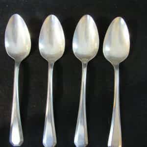 4 Teaspoons ,Lincoln Silverplate 1917, Wm Rogers MFG Co (2 sets available)(2484)