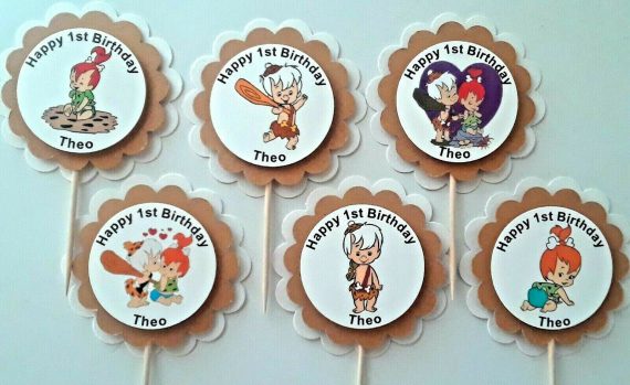 pebbles-and-bam-bam-flinstones-personalized-cupcake-toppers-birthday-party