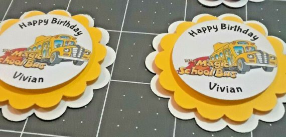 the-magic-school-bus-personalized-cupcake-toppers-birthday-party-handmade
