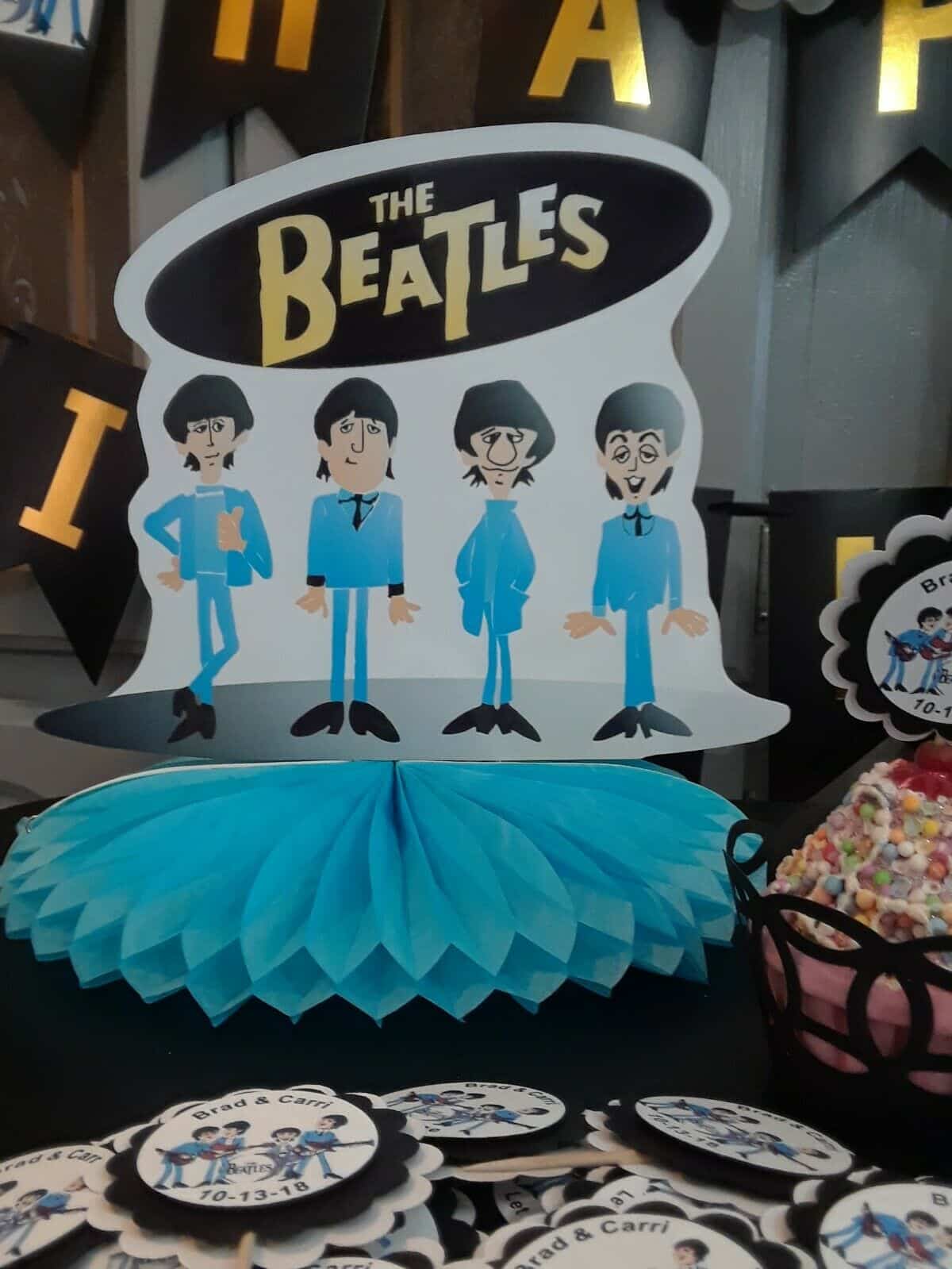 Easy Beatles Birthday Cake - Peanut Blossom