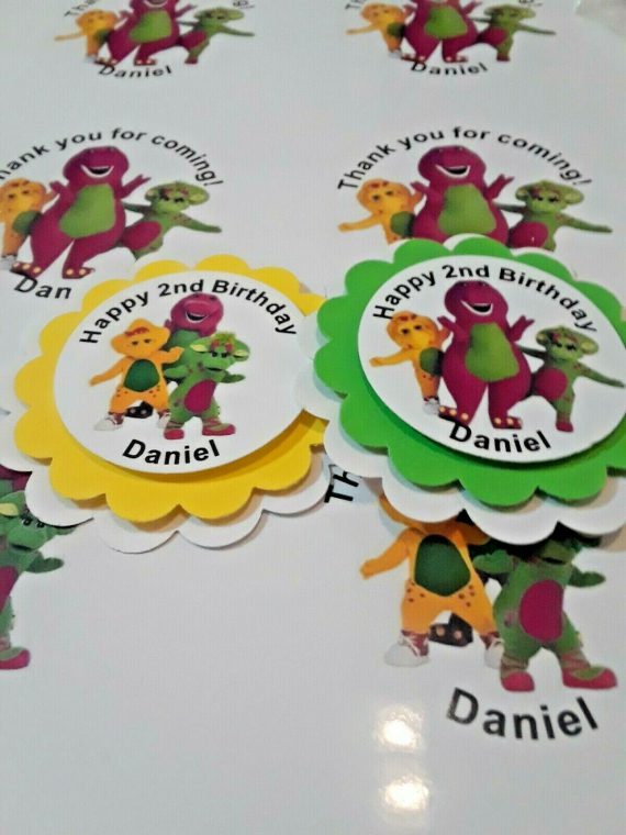 barney-and-friends-personalized-cupcake-toppers-birthday-party-handmade