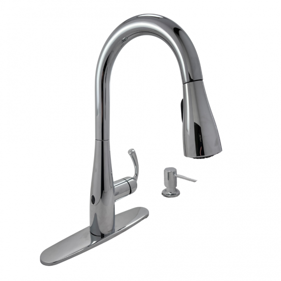 MOEN 87014EWC Essie Single-Handle Touch-less Pull-Down Sprayer Kitchen Faucet in Chrome with MotionSense Wave and Power Clean
