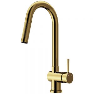 VIGO Gramercy VG02008MG Single-Handle Pull-Down Kitchen Faucet in Matte Gold