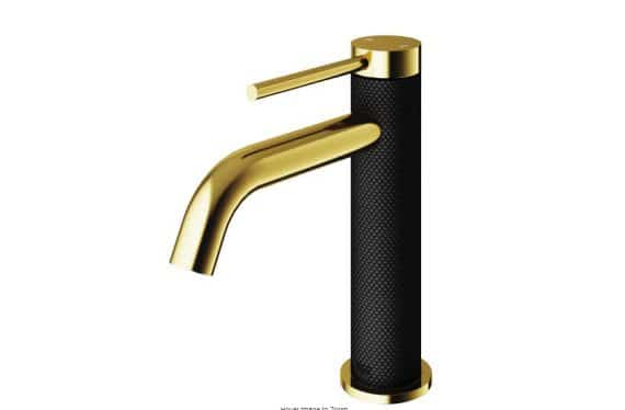 VIGO Madison VG01044MGMB cFiber Single Hole Single-Handle Bathroom Faucet in Matte Gold/Matte Black