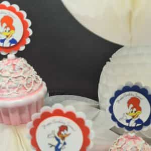 Woody Woodpecker Party Personalized cupcake toppers 12 birthday retirement