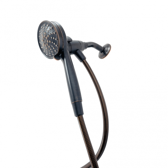MOEN Attract with Magnetix 26000BRB 6-Spray 3.75 in. Single Wall Mount Handheld Adjustable Shower Head in Mediterranean Bronze