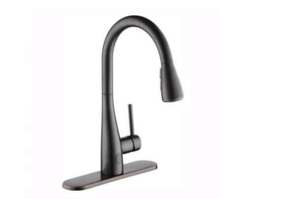 Glacier Bay Nottely 1003 252 887 Touchless Single-Handle Pull-Down Kitchen Faucet with TurboSpray and FastMount in Bronze