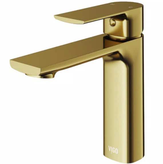 VIGO Davidson VG01043MG Single Hole Single-Handle Bathroom Faucet in Matte Gold