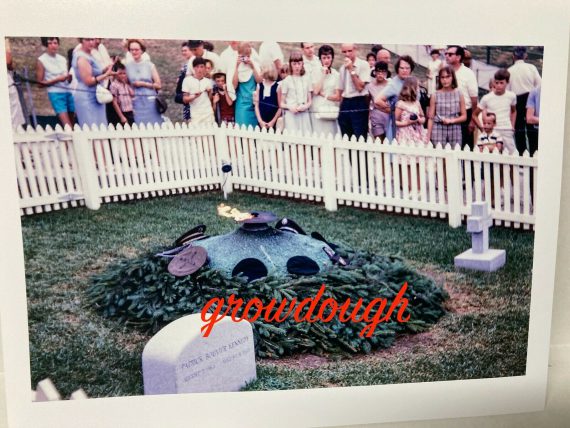 1966 President Kennedy Grave Eternal Flame Onlookers 8x10 Photo Arlington