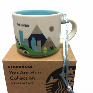 Starbucks Denver Ornament You Are Here Mini Mug Colorado Mountains Mile High