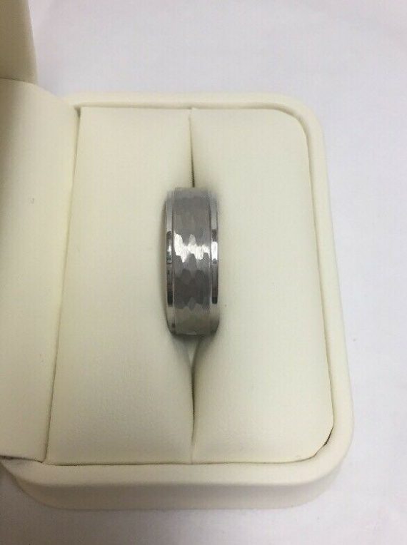 mens-wedding-band-silver-size-10-tc-850-textured-fg-tungsten-carbide