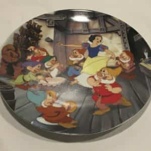 Walt Disney Dance of Snow White and Seven Dwarfs Plate With Smile Song Vintage