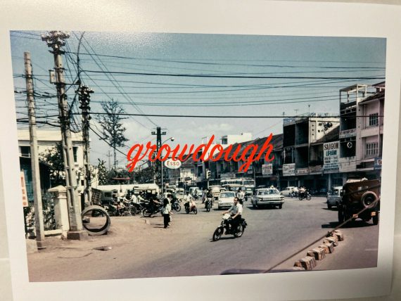 ESSO Sign Saigon Scene Street 1970 Cars  Bicycles 8x10 Inch Photo Vietnam