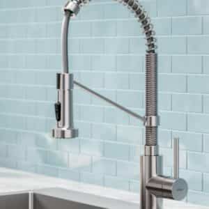 KRAUS KPF-1610SS Bolden Single-Handle Pull-Down Sprayer Kitchen Faucet with Dual Function Sprayhead in Stainless Steel