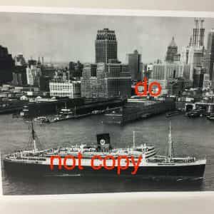 Moore McCormack SS Brazil New York Harbor Scenic View 1950 NYC 8x10 Photo