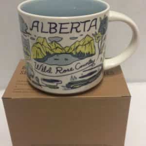 Starbucks Alberta Coffee Mug Been There Canadian Badlands Wild Rose Country