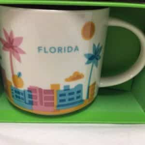 Starbucks Florida Coffee Mug You Are Here Palm Tree Stork New