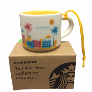 Starbucks Florida Ornament You Are Here Palm Tree Stork Mini Mug New
