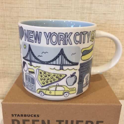 Starbucks New York City Coffee Mug Been There 5th Ave Subway Bridge Pizza