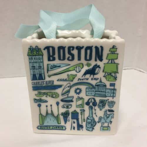 Starbucks Ornament Boston Been There Tote Bag 2019 Ceramic Gift Card Holder