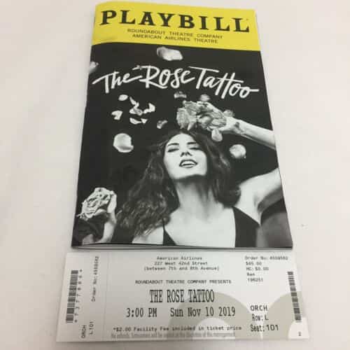 The Rose Tattoo Playbill Broadway Musical Marisa Tomei 2019 Ticket Stub