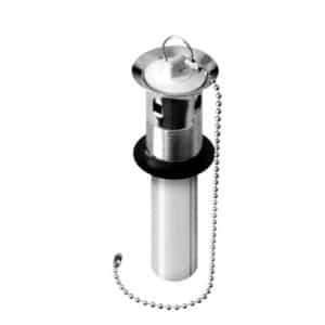 Everbilt 1000 050 647 1-1/4 in. Chrome-Plated Plastic Tailpiece with Sink Drain Stopper and Overflow Plug