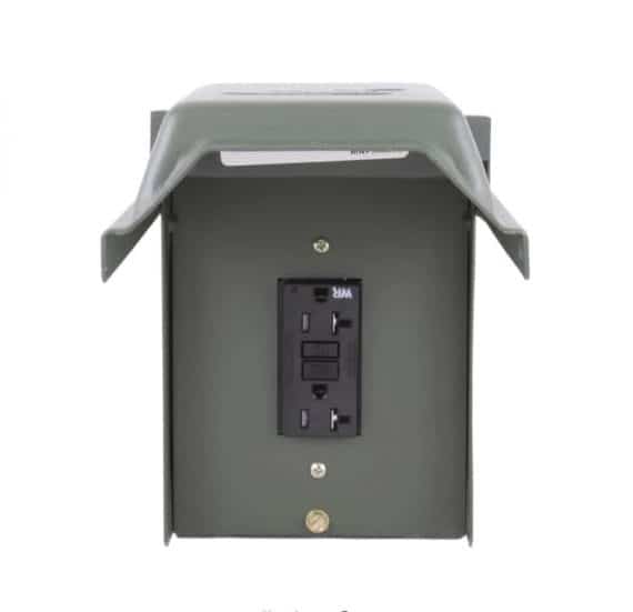 GE U010010GRP 20 Amp Backyard Outlet with GFI Receptacle