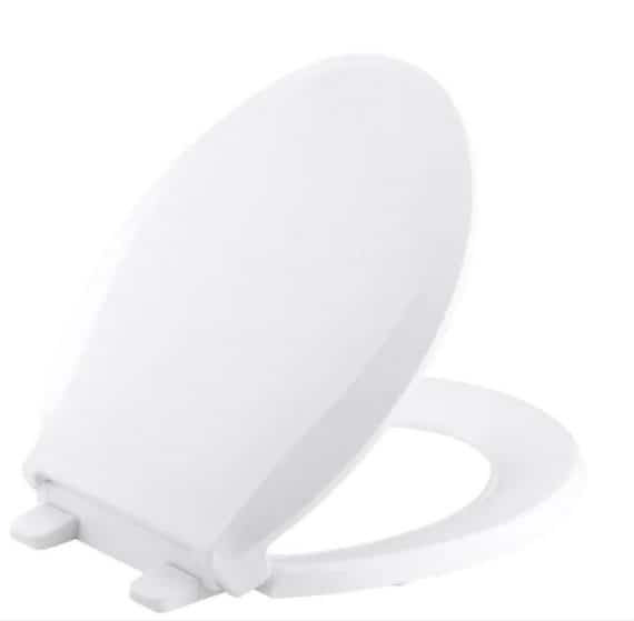 Kohler / Cachet 4639-96 Cachet Quiet-Close Round Closed Front Toilet Seat with Grip-Tight Bumpers in White