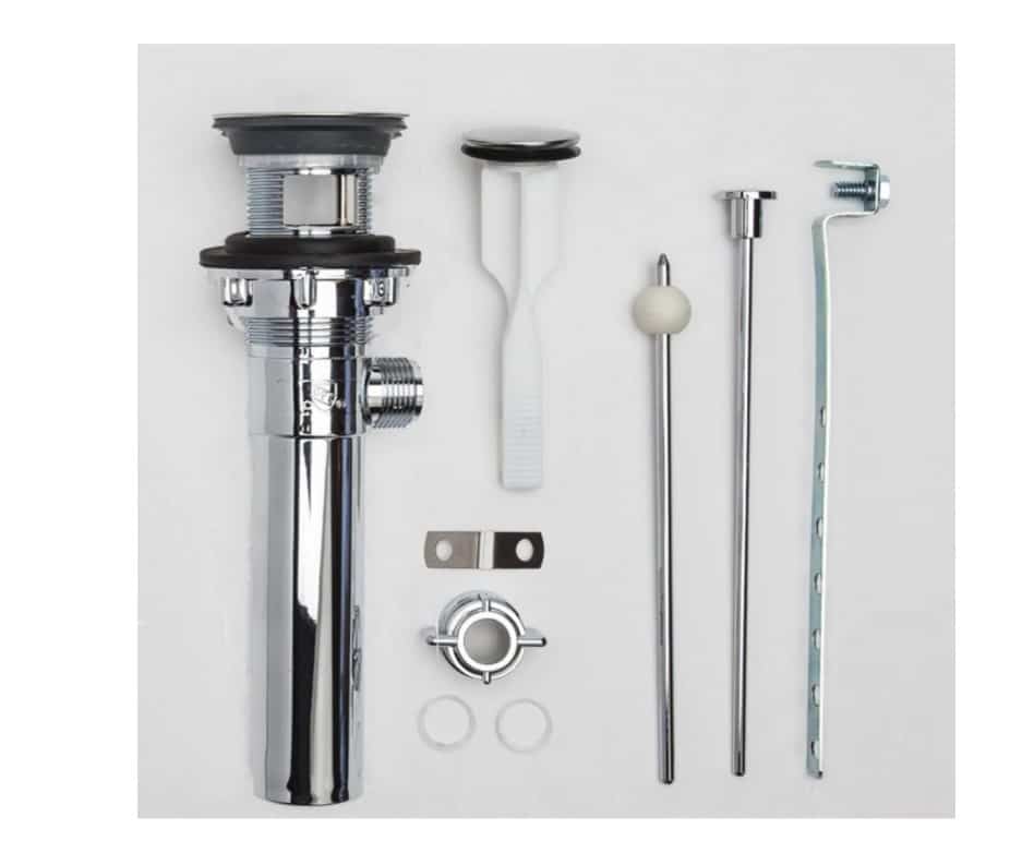 PF WaterWorks PF0324-CH-CH 1.25 in. Dia ClogFREE Pop-Up Drain with Magnetic Stopper in Chrome Body with Overflow in Chrome, Tailpiece