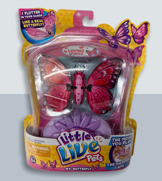 Little Live Pets My Butterfly Loving Wings Flutters Pink and Red