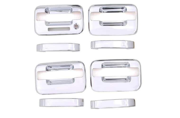 Auto Ventshade 685201 Chrome Door Handle Covers for 2004-2014 Ford F-150 2-Door with Keypad