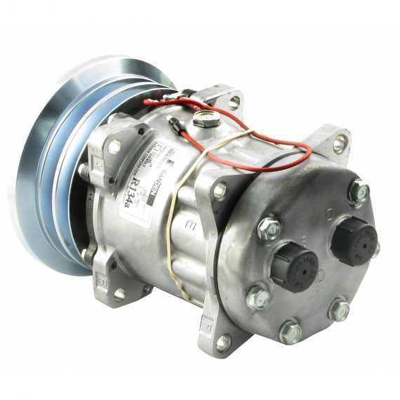 hesston-fiat-windrower-genuine-sanden-sd7h15shd-compressor-w-2-groove-clutch-air-conditioner