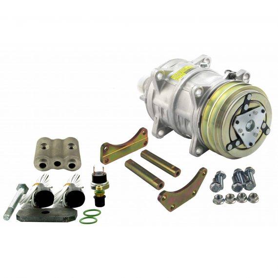 Allis Chalmers Tractor Compressor Conversion Kit, Delco A6 to Sanden Style - Air Conditioner