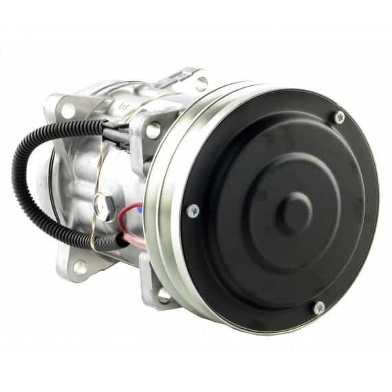 Case IH Combine Genuine Sanden SD7H15SHD Compressor, w/ 2 Groove Clutch - Air Conditioner